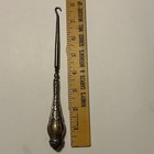 Vtg Sterling Silver 925 Victorian Orante Art Nouveau Repousse Button Hook 8  43g