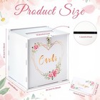 Wedding Card Box Lock Heartshaped Rose Pvc Gift Money Party Reception Decor