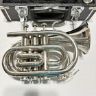 Merano Mpt-167sl Silver Pocket Trumpet Bb Horn W Case Mouthpiece Compact