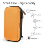 Orange Shockproof Hard Eva Case  Portable Travel Pouch For Drive
