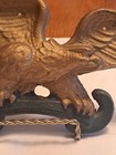 Hanging Cast Metal American Eagle Painted Wall Plaque 12  Patriotic Usa