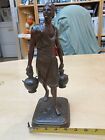 France antique Bronze Figurine Of An Arab Delivering Water Jars Sculptor Debut 