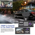 1080p Car Dash Camera Video Dvr Recorder Front inside Night Vision Dual Cam