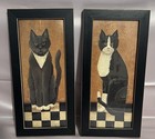 Cindy Sampson Cat Framed Prints Set Of 4 13 5  X 6 5 country Cat Made In Usa Exc