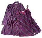 Victoria   s Secret 2 Pcs Abstract Print Kimono Robe Chemise Nightgown Lounge Med