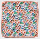 Eton Hand-rolled Multicolor Floral Print Silk Pocket Square Made In Italy