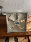 Vintage General Electric Box Fan 3 Speed 5 Blade Ge 21 5   x21 5   60s 70s Mcm Works