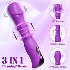 Rotating Rabbit Vibrator Thrusting Dildo Clit G-spot Massager Sex Toys For Women