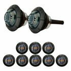 Amber 10x 3 4  Side Marker Lights Led Truck Trailer Round Side Bullet Light Eoe