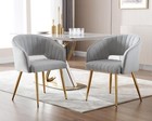 Modern Velvet Desk Chair Accent Armchair Upholstered Tufted Chairs Dining Chairs
