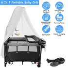 Foldable Baby Trend Bed Crib Nursery Center Playard Storage Tray Baby Bassinet