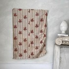 Fabric Antique French Block Printed 18th Century Floral   Stripe Alsace Textile