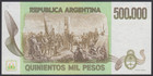 Argentina  500000 Pesos 1980-83 Au-unc  P  309  Banknote  Uncirculated