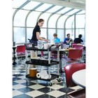 Rubbermaid Commercial Fg342488bla Dual-handle Utility Cart With Lipped Plastic