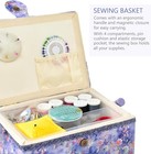 Sewing Basket With Sewing Supplies  Medium Sewing Box For Accessories Storage  P