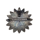 Vintage Signed Icm Mexico  925 Sterling Abalone Pinwheel Brooch Pin Enhancer