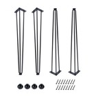 30  Hairpin Table Legs Set Of 4  Black Metal  900 Lbs Capacity  Diy Furniture Le
