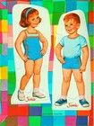 Vintage Uncut 1964 Twin Tots Paper Dolls adorable  1 Top Reproduction  1 Seller