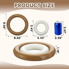 Wood And Marble Trivets Set Of 2