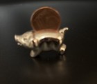 Vintage 1  Mini Metal Pig With Penny Rare