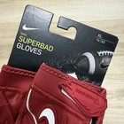 Nike Superbad 6 0 Adult Football Gloves Burgundy white Dm0053-678 Nfl Size Xl
