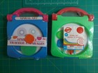 2 Pack Spiral Art Spirograph - 4 Gears Each - Portable Carry Handle New