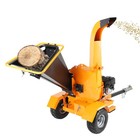 4 7   -6  Gas Powered Wood Chipper 420cc 15hp Gasoline Engine Leaf Branch Shredder