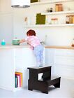 Wooden Two Step Stool  Heavy Duty 2 Step Stool For Adult And Kids  Holds Up To