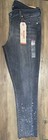 Levi s Mid-rise 711 Skinny Jeans Black Distressed Women s Size 32 Macy s Nwt