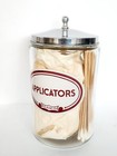Vintage A s  Aloe Co Applicators Glass Apothecary Medical Supply Jar