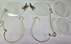 1800s Pince Nez Oval Rimless Eye Glasses W Chain  Ear Holder  Case   Spare Lens