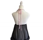 Victoria   s Secret Pink And Black Lingerie Chemise Babydoll Polkadots Lace Bows S