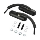 Black Mini Oval Rear View Mirrors Fit For Harley Touring Dyna Sportster 883 1200