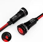 2pcs 12mm 1 2  Red Led Indicator Light Waterproof Metal Signal Lamp 110v 120v   