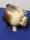 Vintage Stoneware Pottery Piggy Bank Cork Plug Snout 70   s