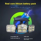 50000lm Sensor Solar Security Lights 3 Head Motion Lights Security Lamp Outdoor