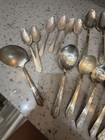 Vintage Royal Saxony Silver Plate Flatware Set With Spoons  Forks  And Serving P