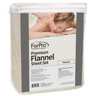 Forpro Premium Flannel 3-piece Massage Sheet Set For Full  Natural 