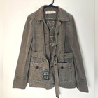 J  Crew Military Jacket Women Size L Utility Field French Army Weathered Chino