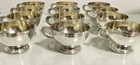 Wm A Rogers Antique Silver Plate 1895 Victorian Punch Bowl   12 Gilt Cups