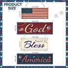Hotop 4th Of July Sign American Flag Metal Wall Decor Patriotic Hanging God 