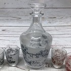 Vintage Luminarc France Liquor Decanter   Multi Color 5 Shot Glass Set Small
