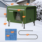Heated Cat House For Outside  Outdoor Insulated Kitty Shelter With Heated Pad An