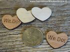100 Qty 1  We Do Wood Hearts Table Confetti Wooden Wedding Decor Embellishments