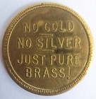 Lbj Coin  No Gold No Silver Just Pure Brass  Medal Token Vintage