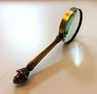 Vintage Magnifying Glass  2 5x  With A Handcrafted Brass Handle  Germany 