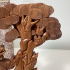 Vintage Wooden Peg Puzzle Squirrels In Tree 27 Piece Carved Woodland Animals