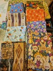 Lot Of 11 Half Yards Of Colorful Cotton Fabrics Novelty Designs No Duplicates 