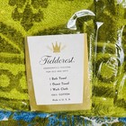 Vintage Mcm Fieldcrest Green Sculpted Towel Set Nos Sealed Usa Retro Granny Htf