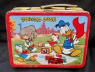 Vintage Mickey Mouse   Donald Lunchbox  - 1st Disney Box  key 1954  C-8 Awesome 